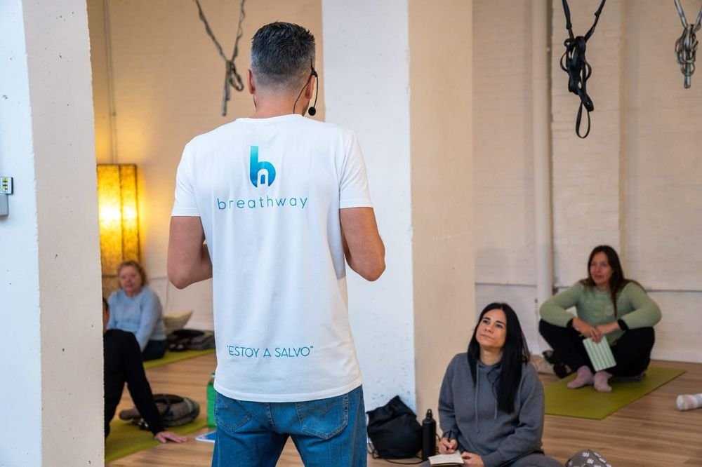 A facilitator guiding a group